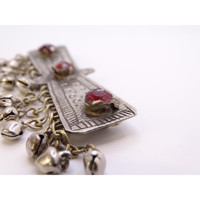 Afghan Hair Clip in Metal and Crystal, Asia, 1950s For Sale - Image 9 of 18