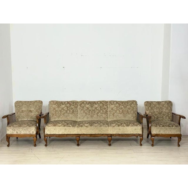 Vintage Chippendale Sofa and Armchairs, 1960s, Set of 3 For Sale - Image 11 of 11