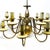 Goldenrod Vintage Metal Chandelier, Poland, 1980s For Sale - Image 8 of 12