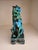 Turquoise Vintage Turquoise Glazed Ceramic Japanese Foo Dogs, Made in Japan, C. 1960s - A Pair For Sale - Image 8 of 10