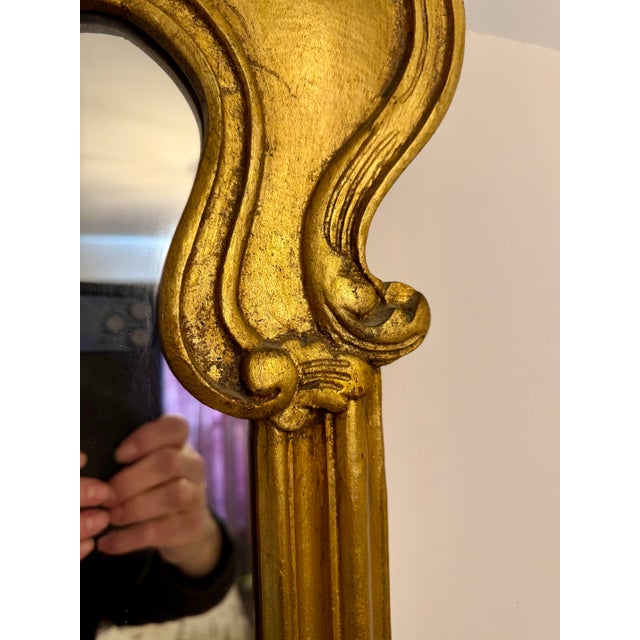 Gold Pair of Spanish Hollywood Regency Gilt Mirrors For Sale - Image 8 of 13