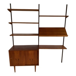 Wall System in Teak by Kai Kristiansen for FM Møbler, Set of 10 For Sale