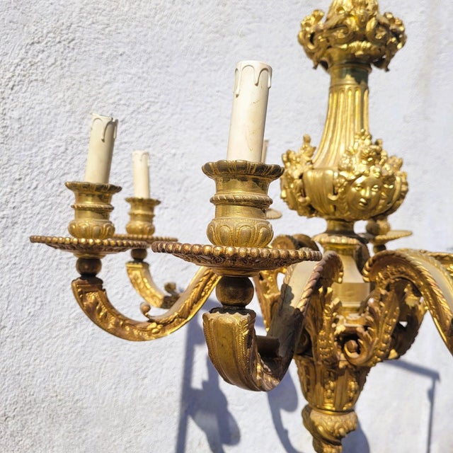 20th Century Mazarin Bronze Chandelier For Sale - Image 13 of 15