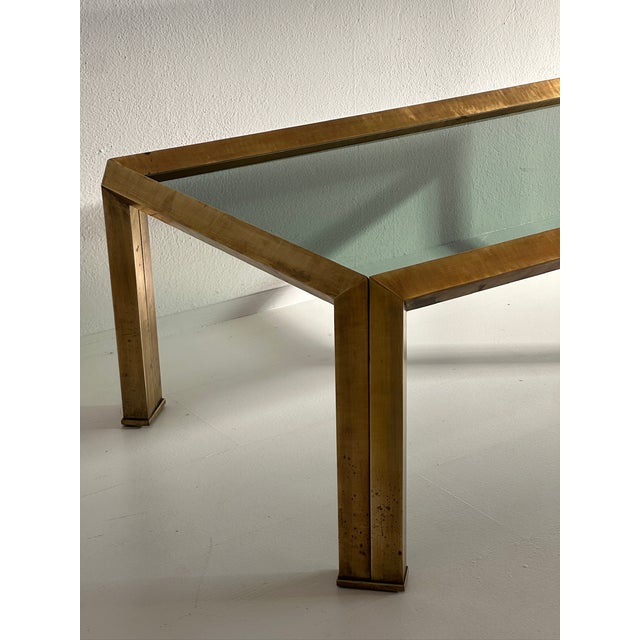 Coffee Table in Crystal and Brass, 1970s For Sale - Image 6 of 11