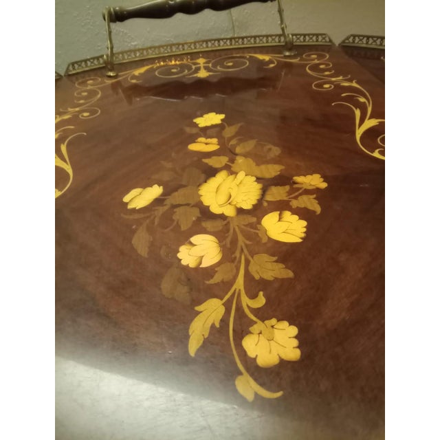 Mid 20th Century Italian Pioppo Style Tea Cart / Bar Cart For Sale - Image 4 of 6