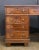 Wood English Double Pedestal Desk of Mahogany With Embossed Leather Top For Sale - Image 7 of 11