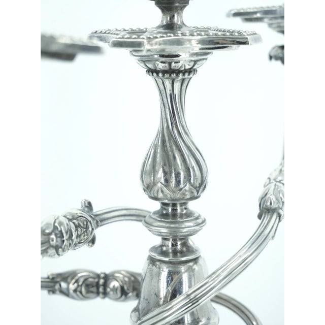 Old English Silverplate Five Light Candelabrum by James Dixon, Circa 1860 For Sale - Image 10 of 13