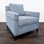 Relax in style with this Ethan Allen lounge chair. Upholstered in a soft gray fabric, this chair features a plush seat and...