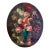 Antique Oval Floral Oil Painting For Sale