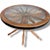 Vintage Ship Wheel Table in Elm and Oak with Glass Top For Sale - Image 5 of 9