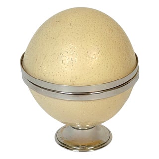 Anthony Redmile London ( Attrib) Silver & Gilt Mounted Circular Egg Shell Box For Sale