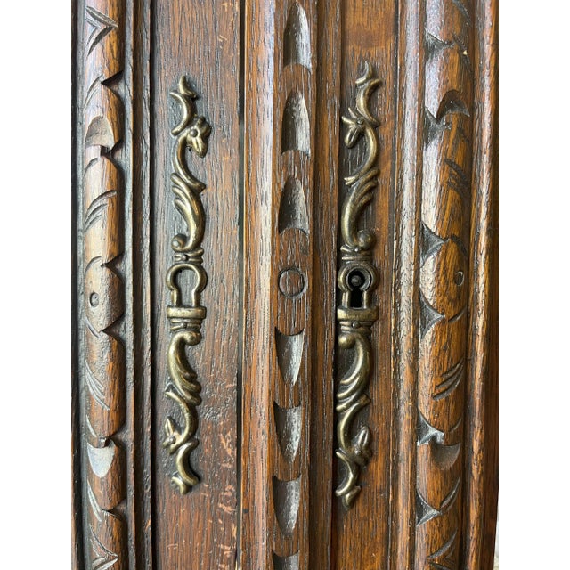 Antique French Hand Carved Wood Cabinet/Buffet 1880s For Sale In Los Angeles - Image 6 of 12