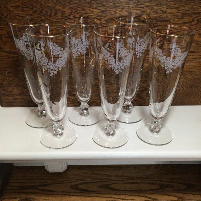 Celebration Champagne Flutes by Libbey -Set of 6 For Sale - Image 11 of 13