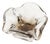 Square Clear and Brown Murano Glass Ashtray, 1960s For Sale