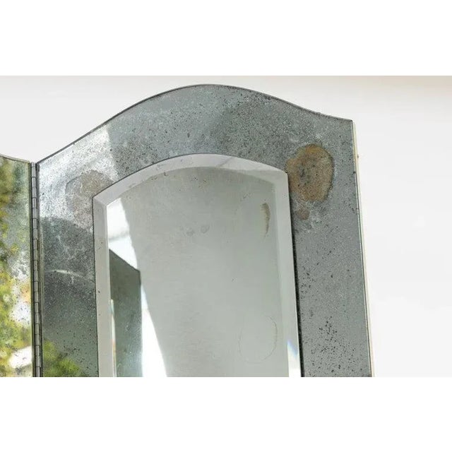 Glass Mid Century 3-Panel Folding Screen For Sale - Image 7 of 8