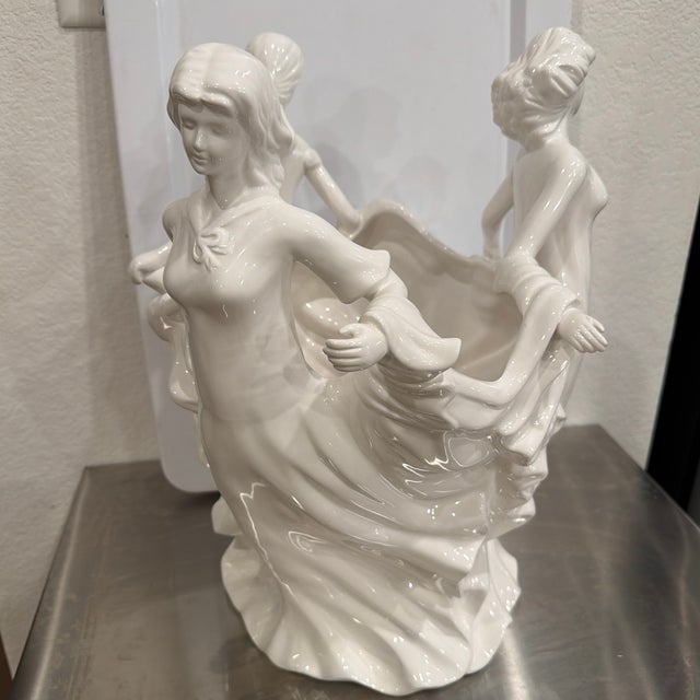 Large Rare Kaldun & Bogle the Three Graces Porcelain Planter For Sale - Image 4 of 12