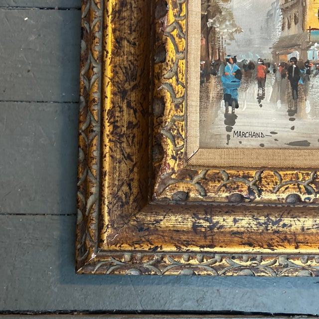 Impressionist 1950’s Original Impressionist Paris Street Scene Painting on Canvas For Sale - Image 3 of 5