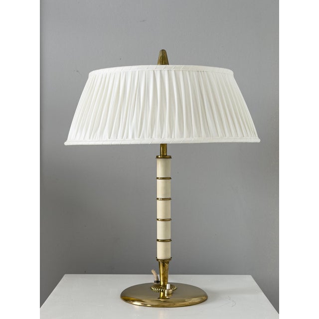 Table Lamp in Brass and Trolit by Bertil Brisborg for Nordiska Kompaniet, 1940 For Sale - Image 13 of 13