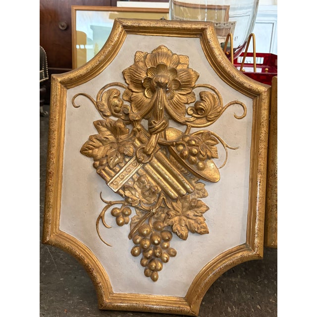 Hollywood Regency Vintage Borghese Wall Plaques For Sale - Image 3 of 5