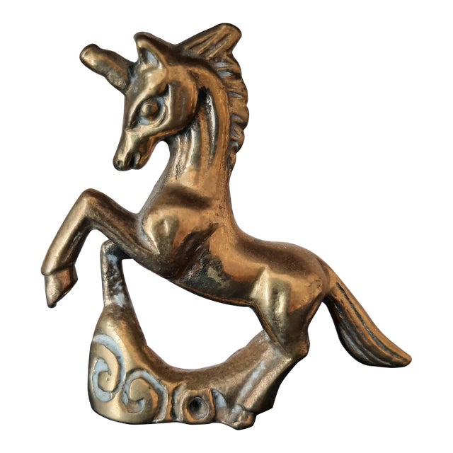 Brass Vintage Unicorn Figurine For Sale
