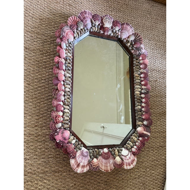 Antique Mirror With Shells For Sale - Image 4 of 10