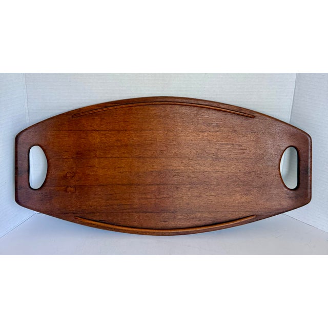 1960s Dansk Teak Surfboard Serving Tray by Jens Quistgaard, Made in Denmark For Sale - Image 10 of 10