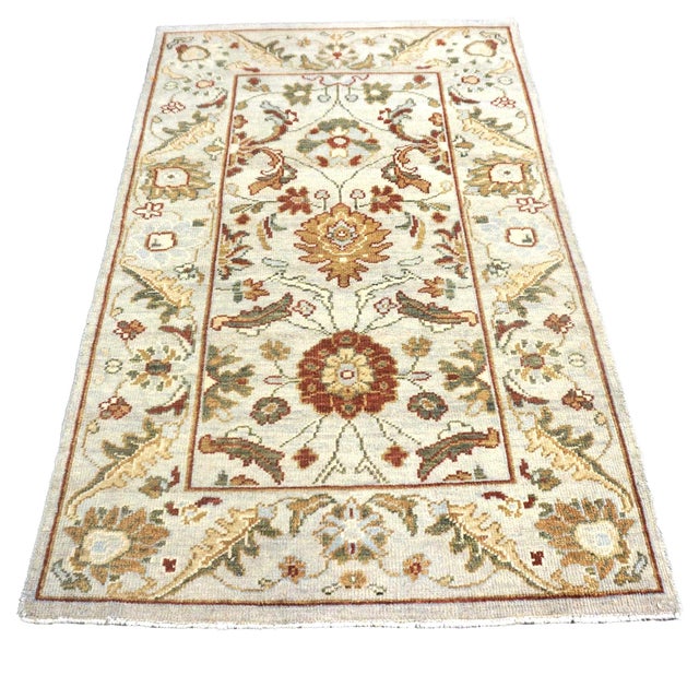 Condition: New Origin: Afghanistan Design: Sultanabad Actual size: 3'2"x5'1" Thickness: 1/4" Color: Ivory, Red, Grey, Tan,...