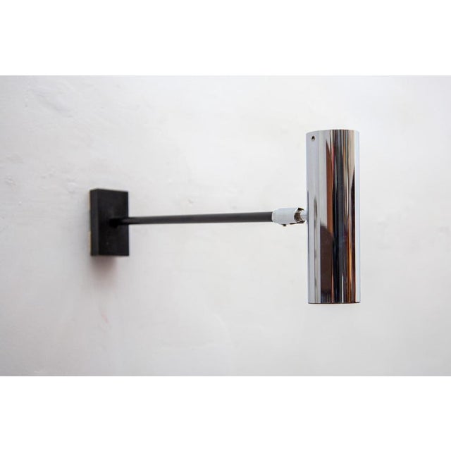 German Adjustable Wall Lights in Metal and Chrome by Motoko Ishii for Staff, 1960s, Set of 2 For Sale - Image 3 of 18