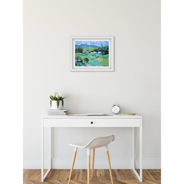 Green Modern Impressionist Upcountry Maui Oil Painting For Sale - Image 8 of 8