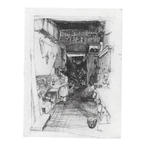 John Winkler Fishmarket San Francisco Etching