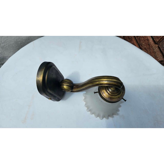 Art Deco Brass Wall Lamp, 1920s For Sale - Image 6 of 8