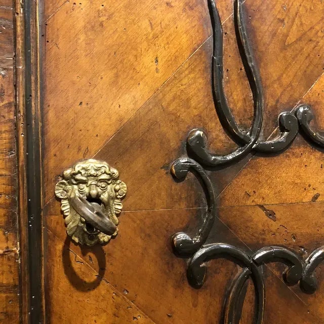 1990s Italian Walnut Secretary Desk For Sale - Image 9 of 13