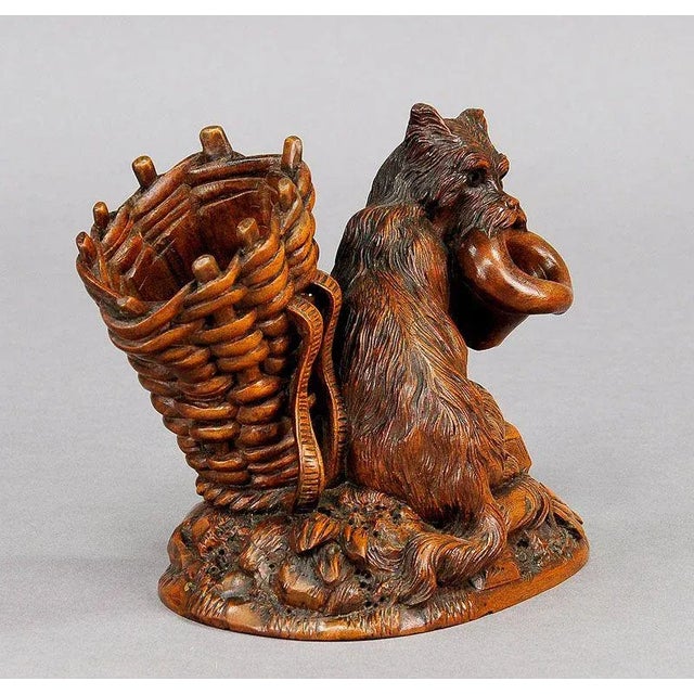 Cabin Black Forest Carved Begging Dog - Brienz Ca. 1900 For Sale - Image 3 of 6