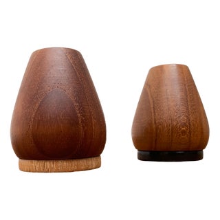 Mid-Century Danish Teak Pepper and Salt Shaker, 1960s, Set of 2 For Sale