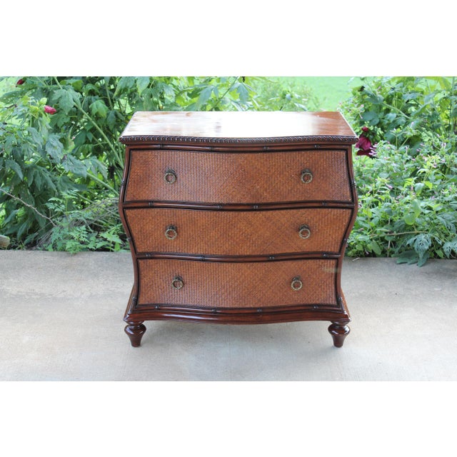 Ethan Allen Faux Bamboo and Rattan Chest of Drawers For Sale - Image 15 of 18