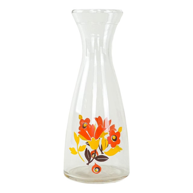 Vintage Italian Glass Carafe, 1970s For Sale