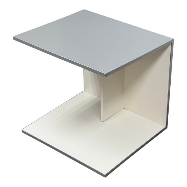 Italian Custom C-Shape Lacquered Side Table For Sale