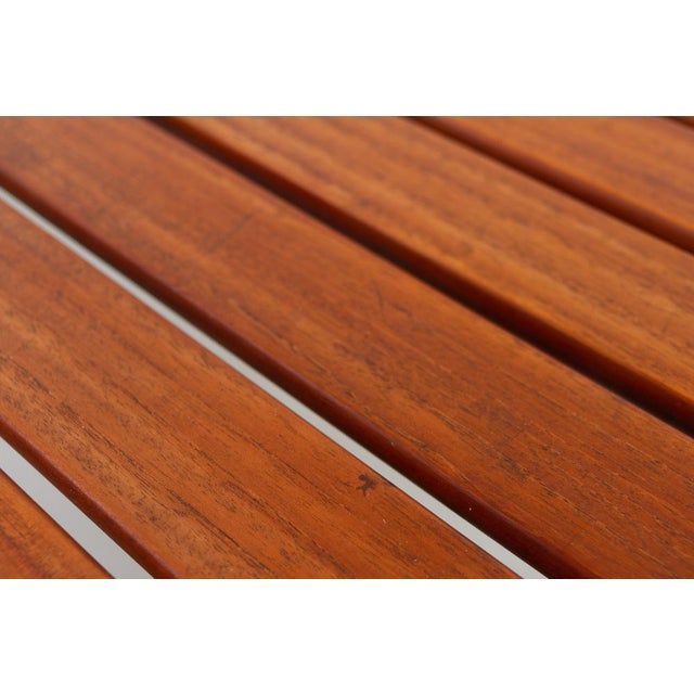 Brown Danish Modern Teak and Beech Bench, 1950s For Sale - Image 8 of 18