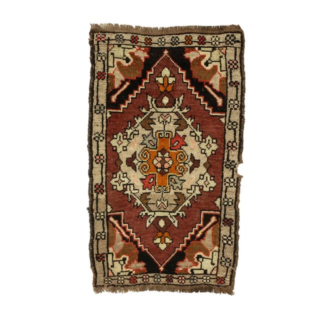 Mini Vintage Rug For Sale - Image 4 of 4