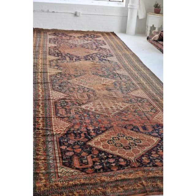 Antique Kelleh Southwest Nomadic Animals Wool Rug 6.9 x 19.4 For Sale In Milwaukee - Image 6 of 13