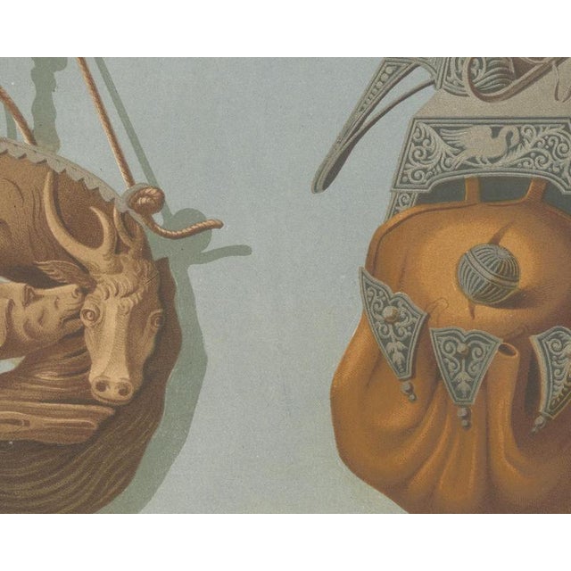 After Rivaud, Hunting and War Powder Flasks, Brussels Artillery Museum, 1851, Chromolithograph For Sale - Image 6 of 9