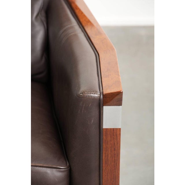 Art Deco Armchair from the Decoforma Series with Dark Brown Cowhide Leather Upholstery by Schuitema For Sale - Image 12 of 13