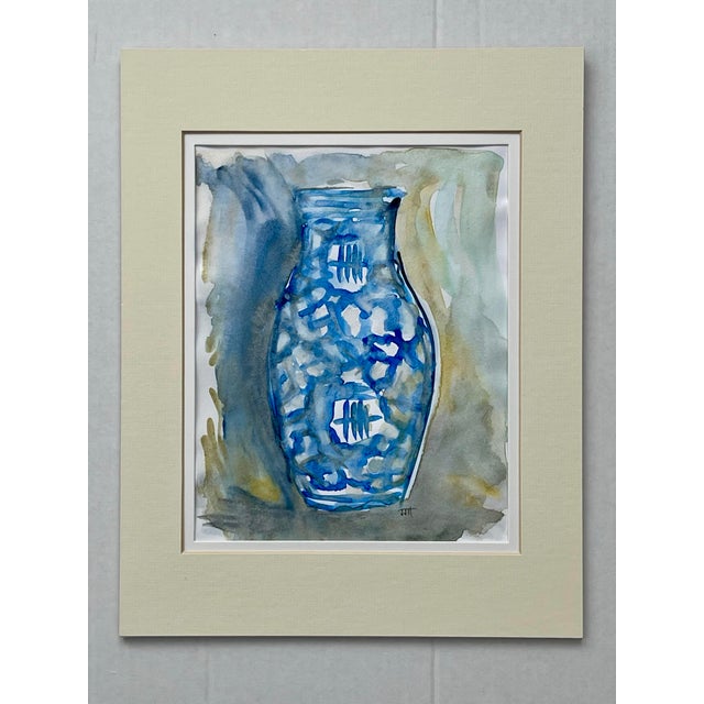 Blue and White 13 Contemporary Painting For Sale - Image 4 of 11