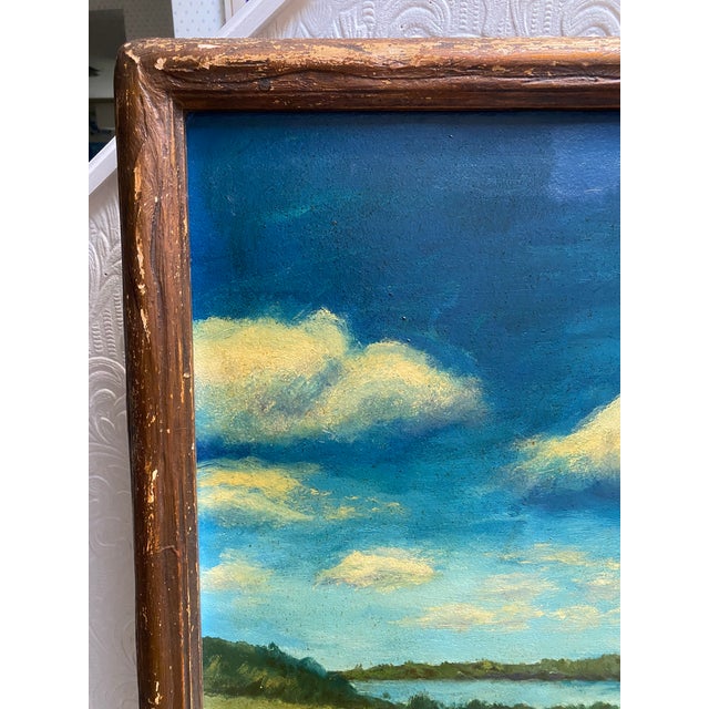 Traditional Vintage 1947 Scenic Landscape Oil on Board Painting by Lydia Hankenmeier For Sale - Image 3 of 11