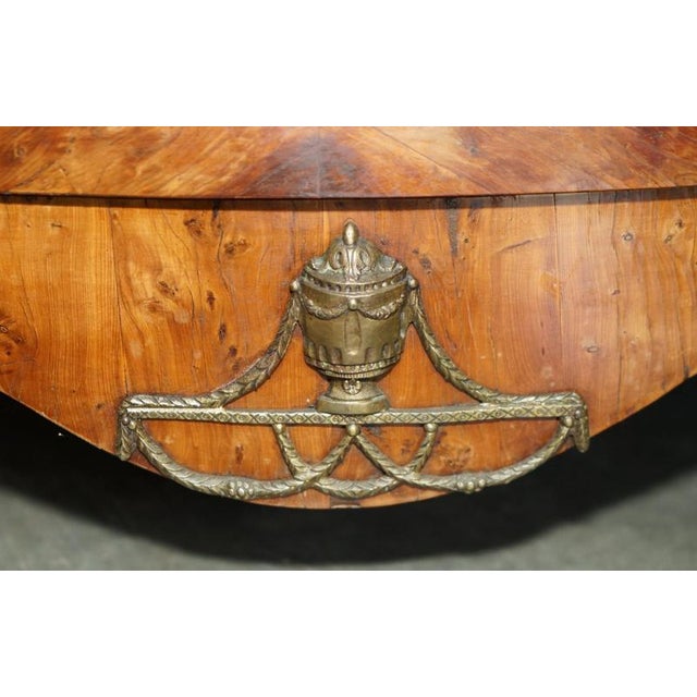 Antique George III Ormolu Mounted Burr Yew Serpentine Commode, 1775 For Sale - Image 17 of 18