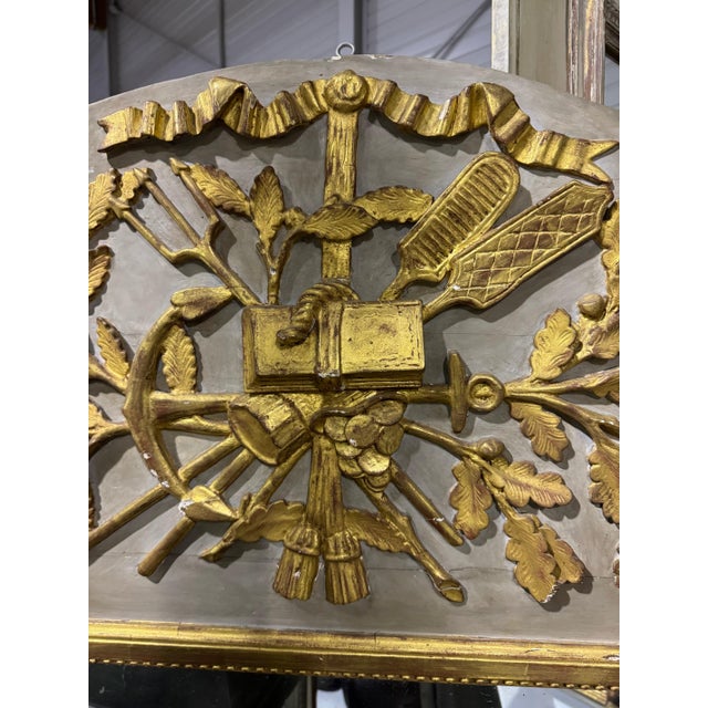 French French 18th C Trumeau Mirror For Sale - Image 3 of 3