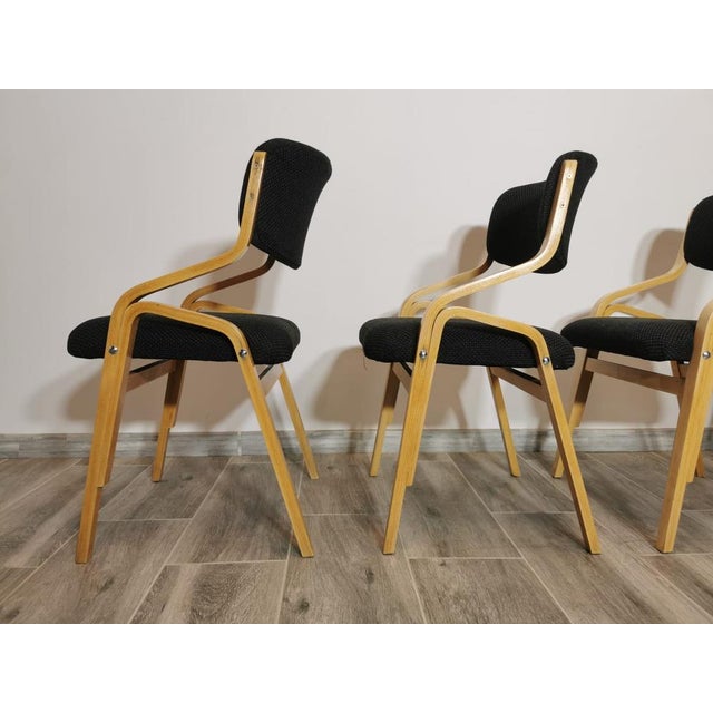 Wood Vintage Chairs by Ludvik Volak, 1960s, Set of 4 For Sale - Image 7 of 18