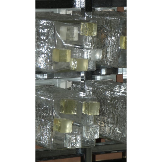 Vintage Murano Glass and Steel Wall Lamps by Albano Poli for Poliarte, 1960s, Set of 3 For Sale - Image 13 of 18