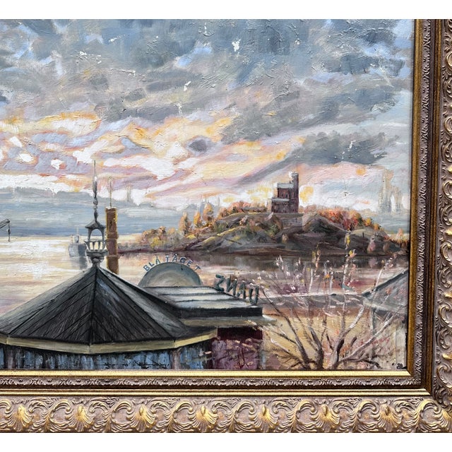 Impressionist Vintage Swedish Oil Painting For Sale - Image 3 of 4