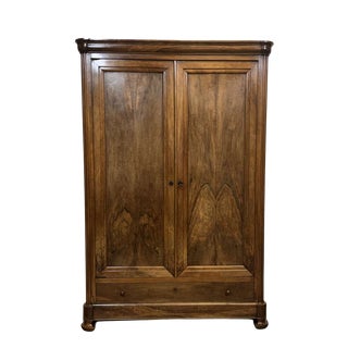 19th Century Walnut Wardrobe For Sale
